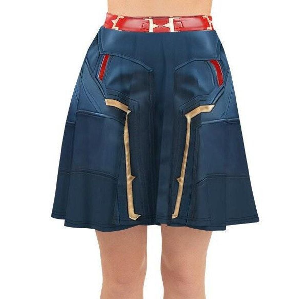 Captain Marvel Running Skater Skirt