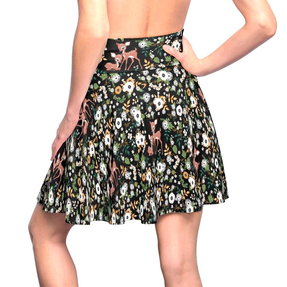 Winter Bambi and Friends Skater Skirt