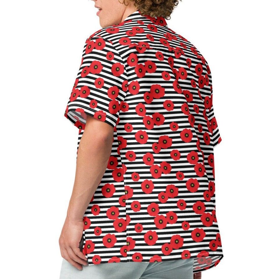 Striped Poppies Disney Hawaiian