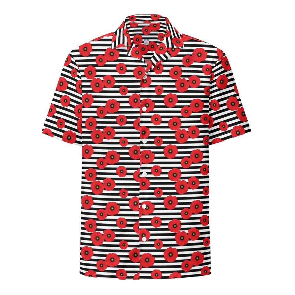 Striped Poppies Disney Hawaiian