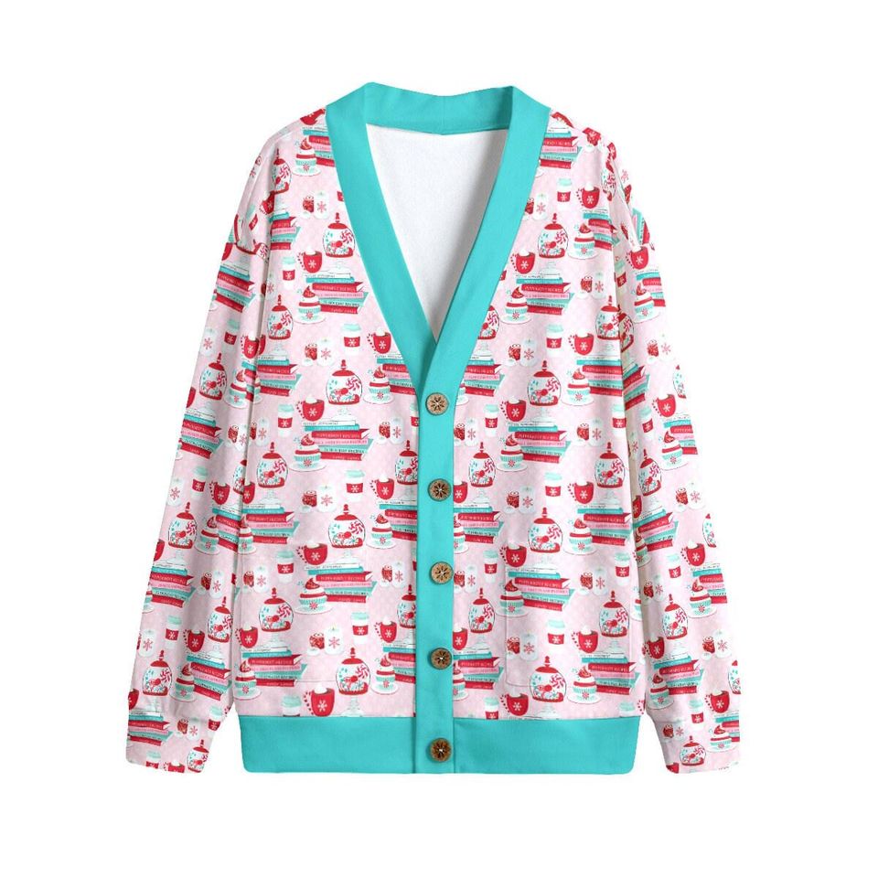 Pretty Peppermint Books Button Up Cardigan Jacket, Blue