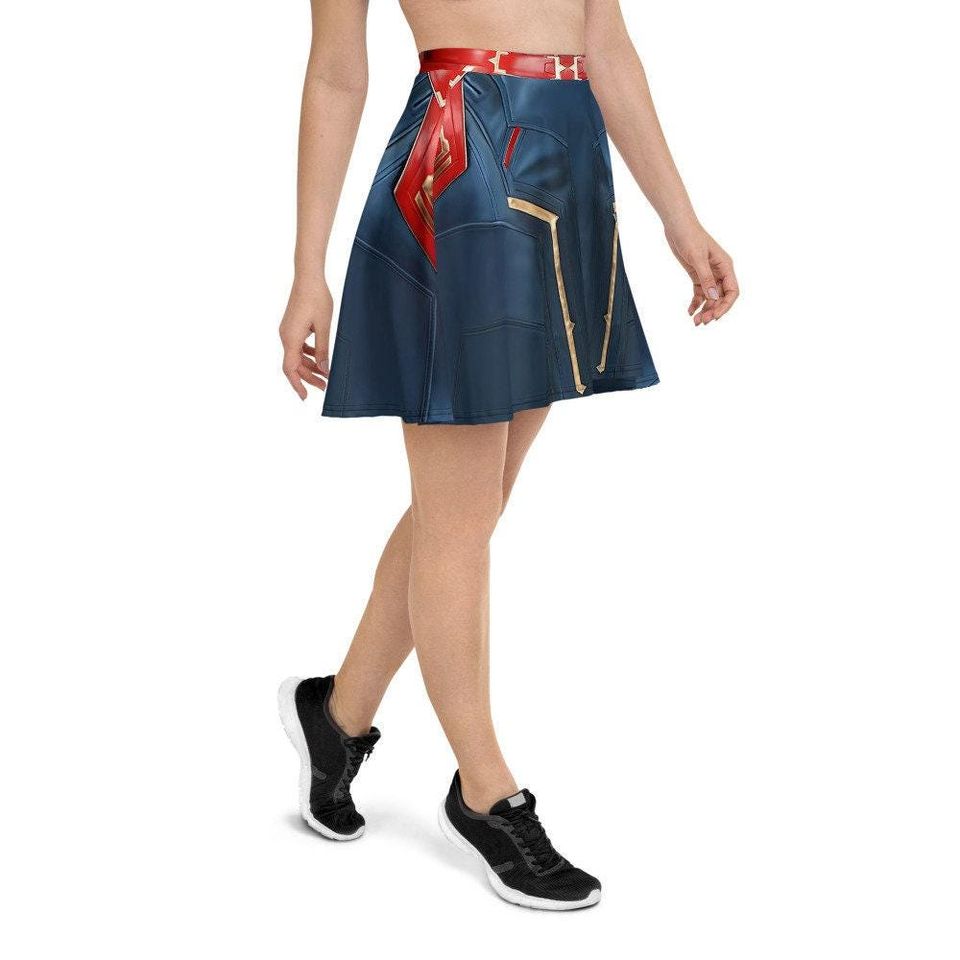 Captain Marvel Running Skater Skirt