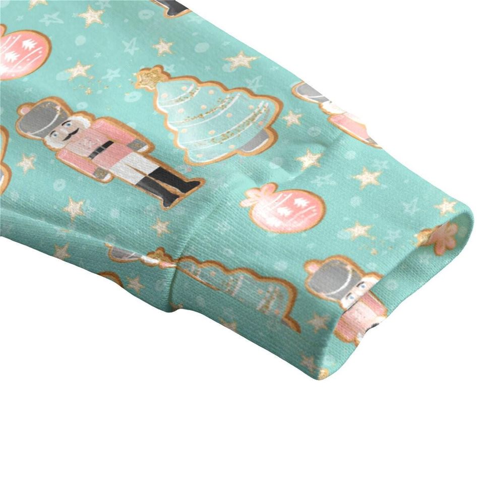 Nutcracker Gingerbread Cookies B Button Up Cardigan Jacket