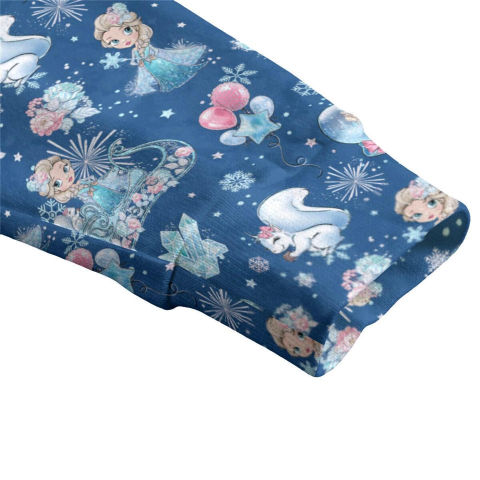 Kawaii Elsa Dark Blue Button Up Cardigan Jacket