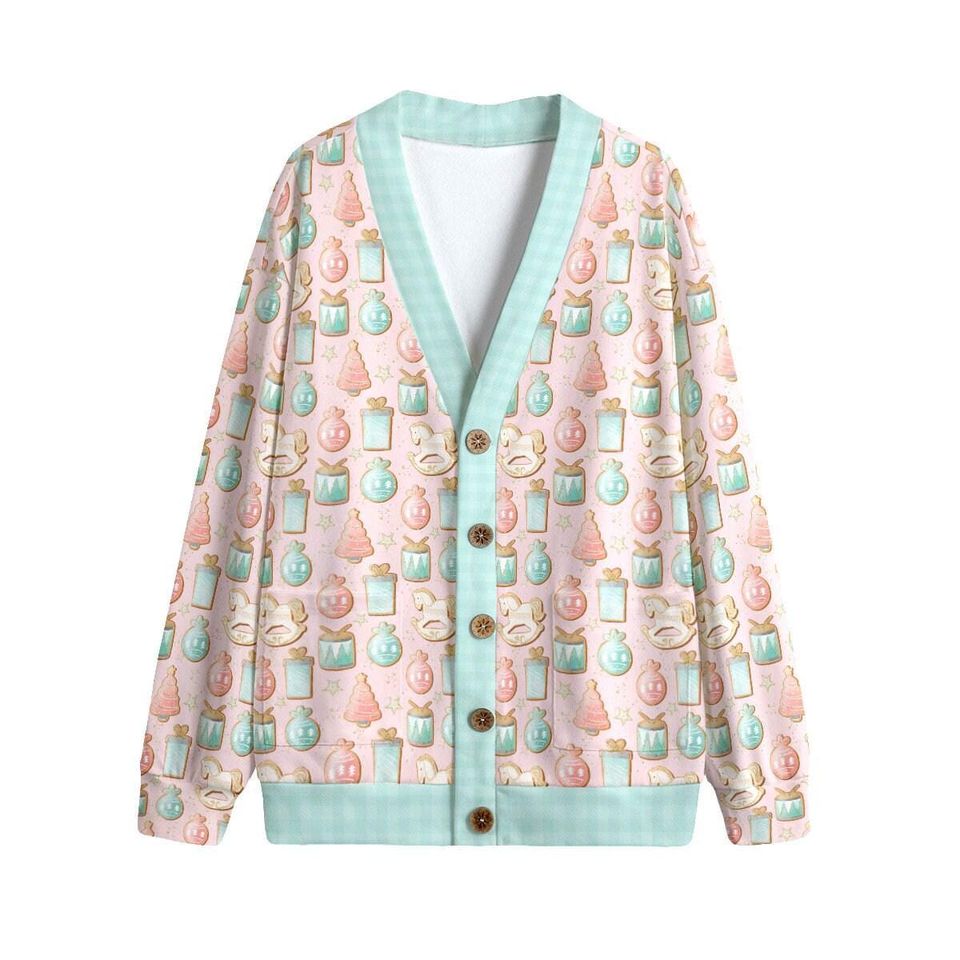 Nutcracker Gingerbread Cookies C Button Up Cardigan Jacket