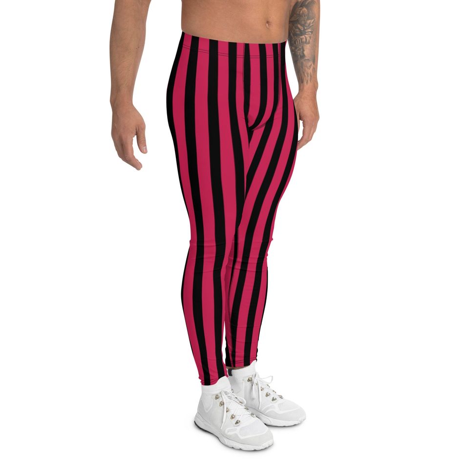 Black and Red Circus Men's Leggings