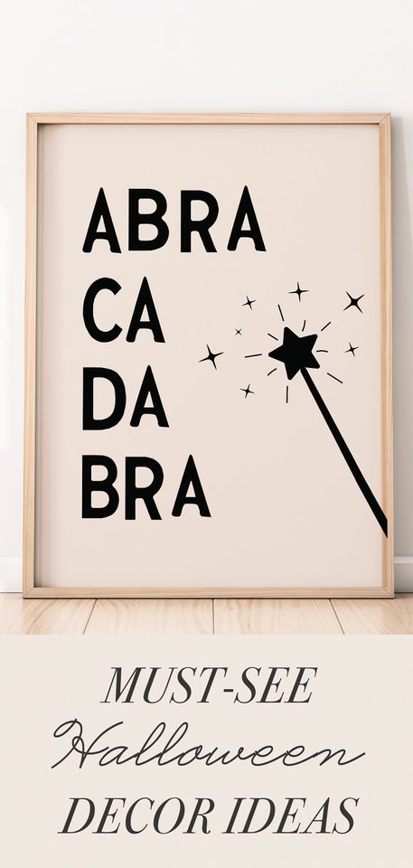 Halloween Wall Art Dorm Decor Minimalist Halloween Poster Quote Halloween Art