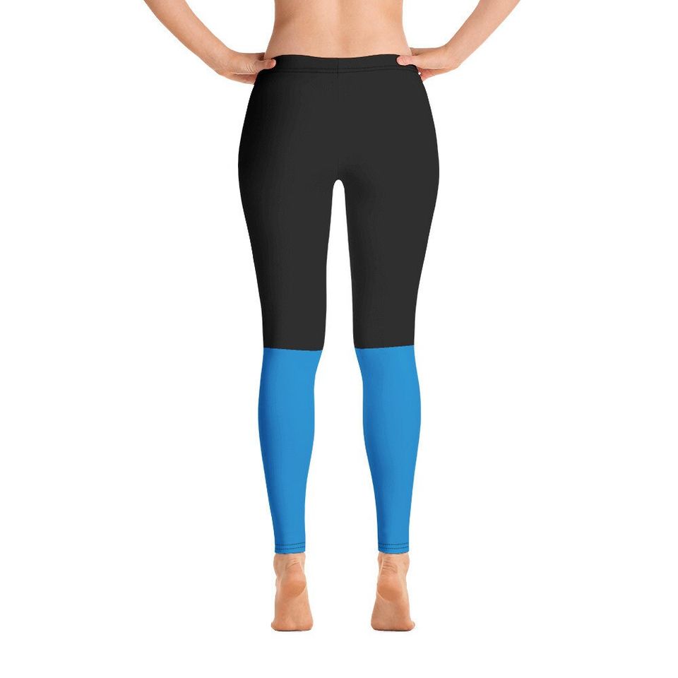 Carolina Panthers Colored Football Leggings