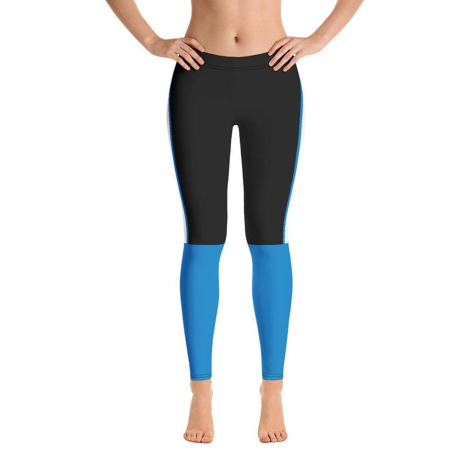 Carolina Panthers Colored Football Leggings
