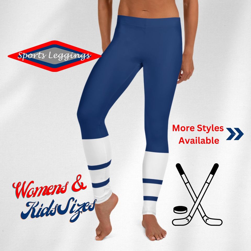 Toronto Maple Leafs Colored Hockey Team Leggings