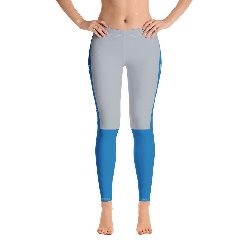 Detroit Lions Colored Football Leggings