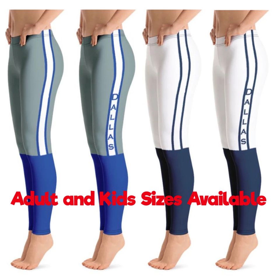 Dallas Cowboys Colored Football Leggings