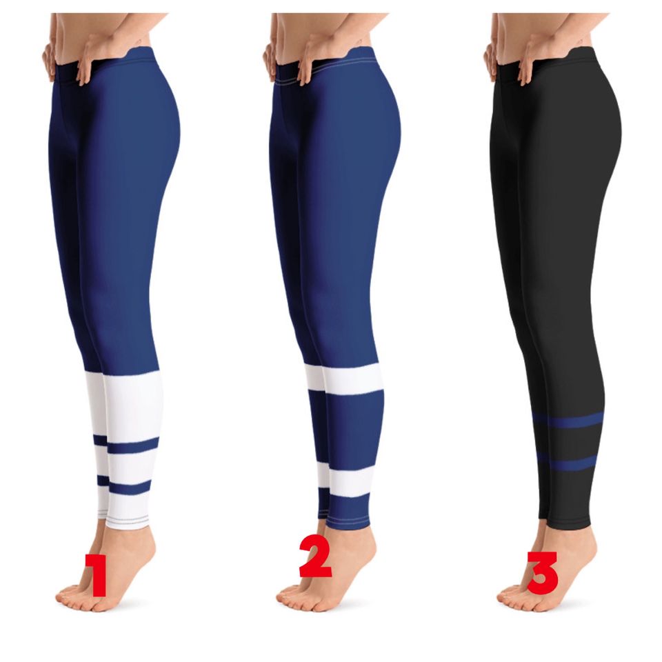 Toronto Maple Leafs Colored Hockey Team Leggings