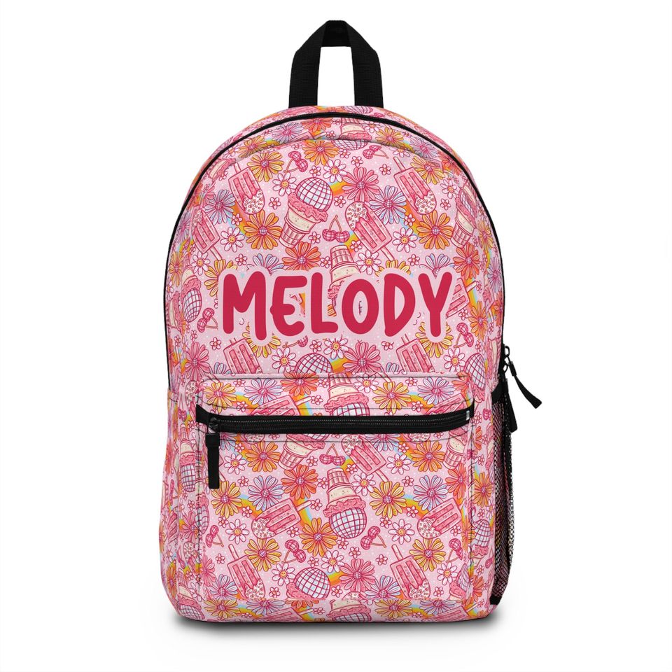 Personalized kids school backpack, personalized toddler backpack Floral, custom name backpack for adults, monogram backpack birthday gift