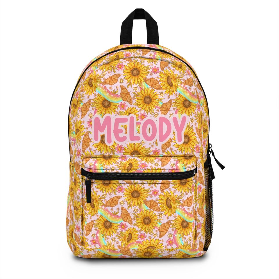 Personalized kids school backpack, personalized toddler backpack Floral, custom name backpack for adults, monogram backpack birthday gift