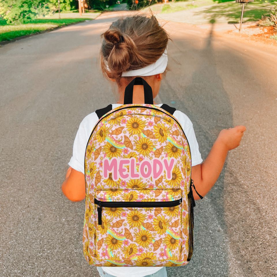 Personalized kids school backpack, personalized toddler backpack Floral, custom name backpack for adults, monogram backpack birthday gift