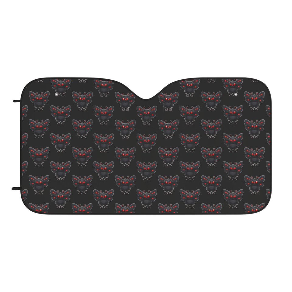 Black and Red Mothman Car Sun Shade by WOTW Printables