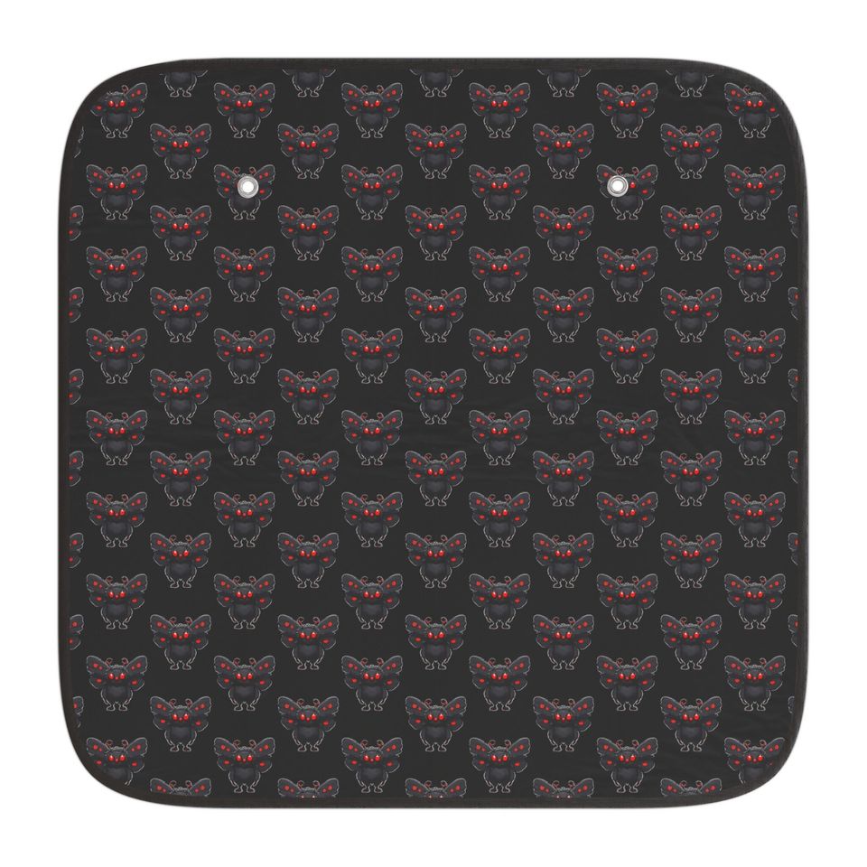Black and Red Mothman Car Sun Shade by WOTW Printables