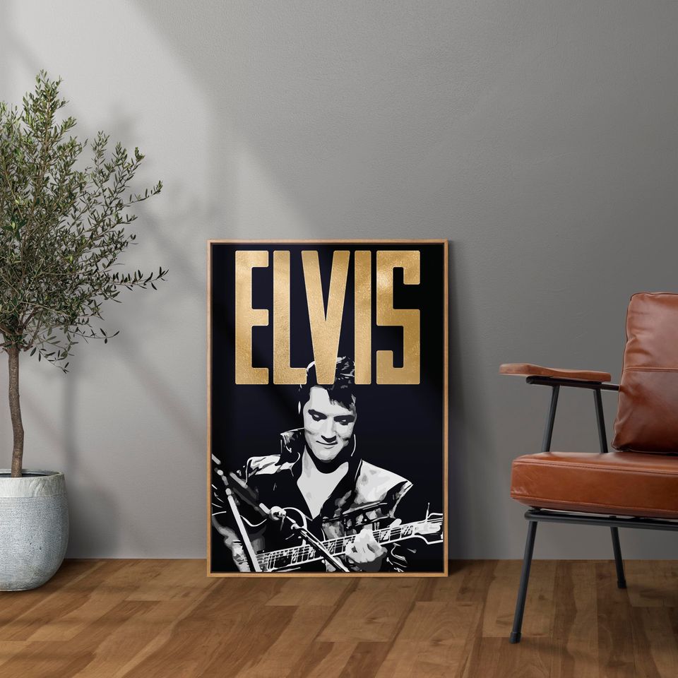 Elvis Presley Poster,  Music Art, Home Decor, Wall Art