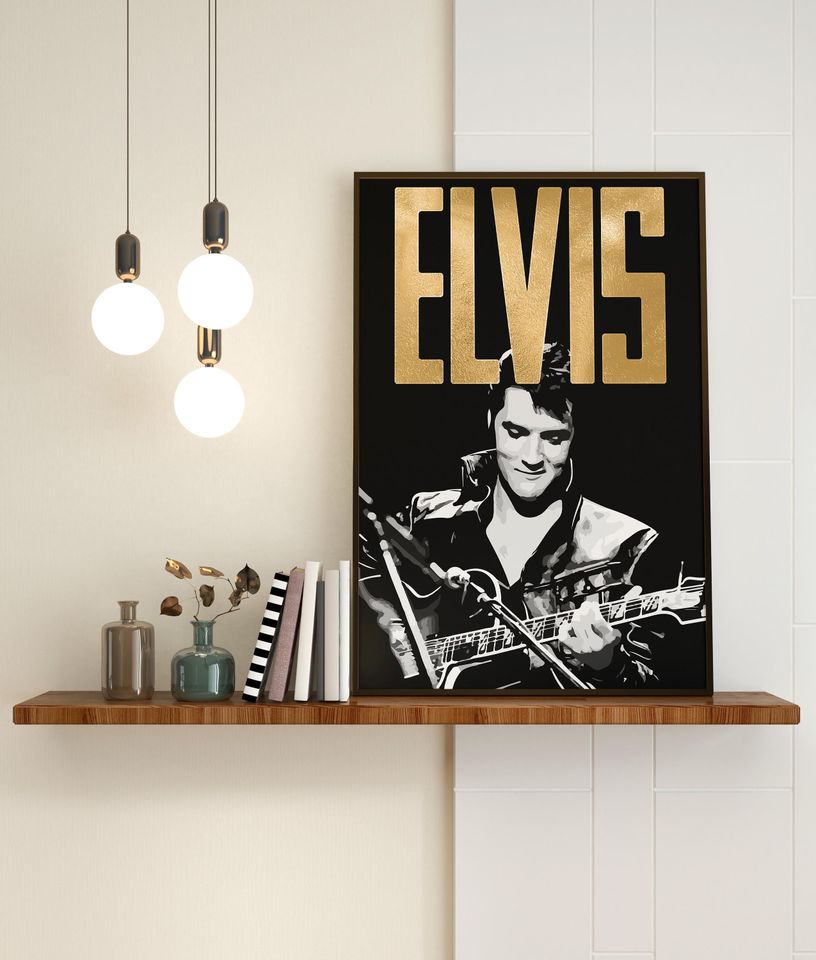 Elvis Presley Poster,  Music Art, Home Decor, Wall Art