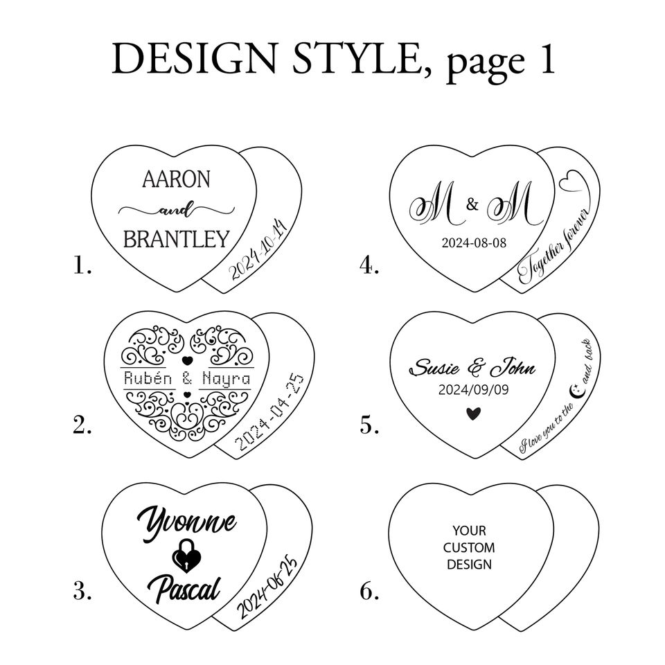 Heart Shape Engraved Padlock: Custom Love Lock, Personalized Gift for Couples, Save the Date