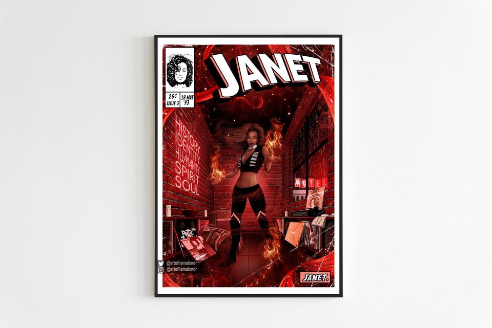 Janet Jackson Poster- Janet. Comic Poster