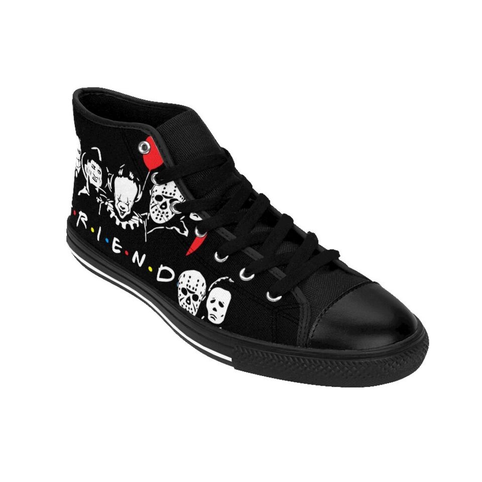 Halloween Spooky High Top Sneakers - Friends Horror Movie Theme