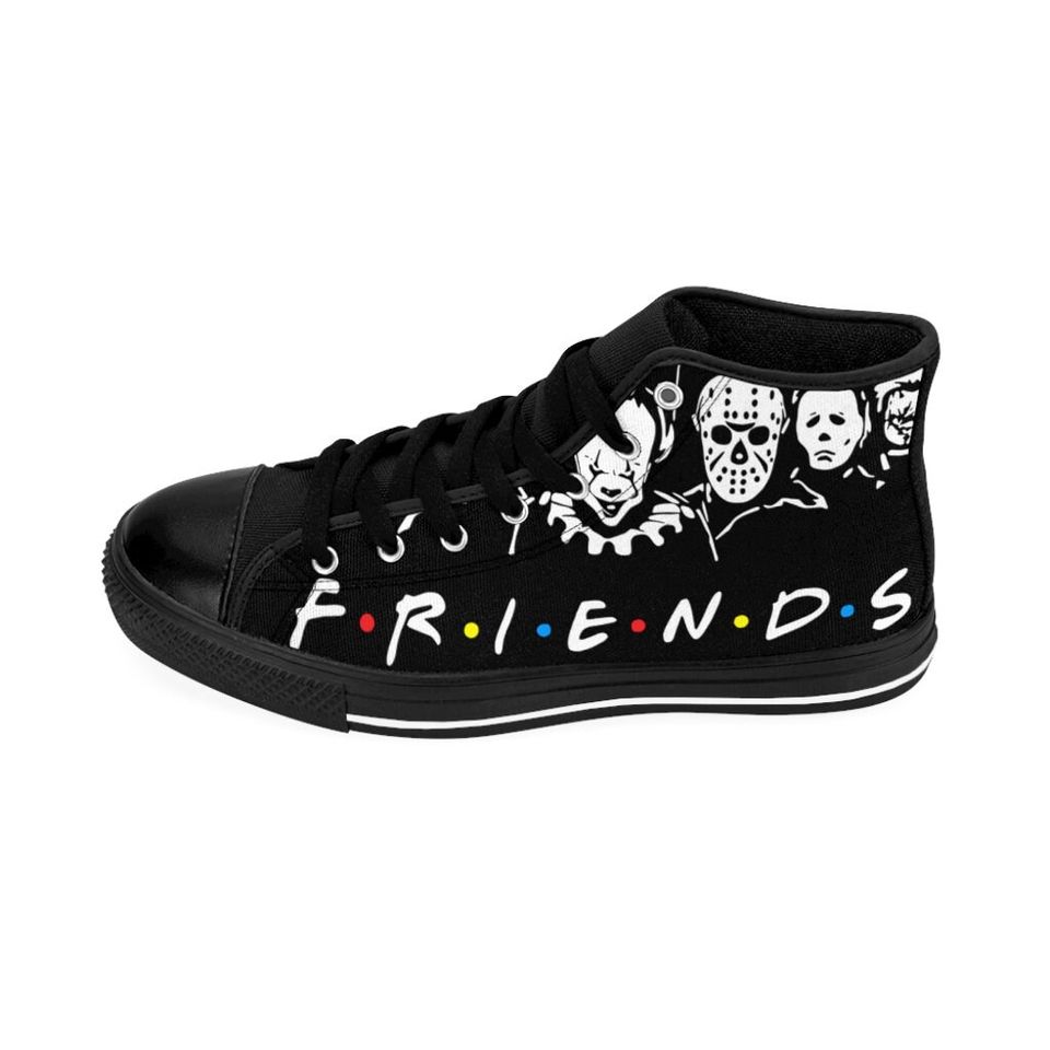 Halloween Spooky High Top Sneakers - Friends Horror Movie Theme