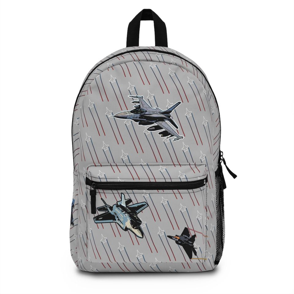 Fighter Jet Pattern Backpack