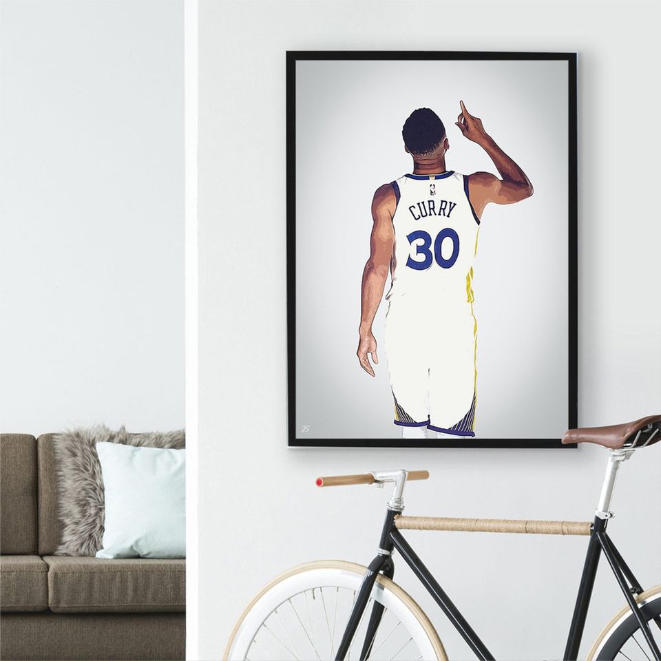 Stephen Curry Poster, Warriors Poster, NBA Poster