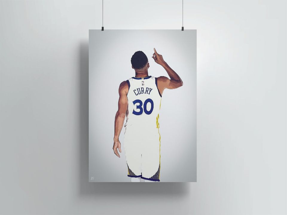 Stephen Curry Poster, Warriors Poster, NBA Poster