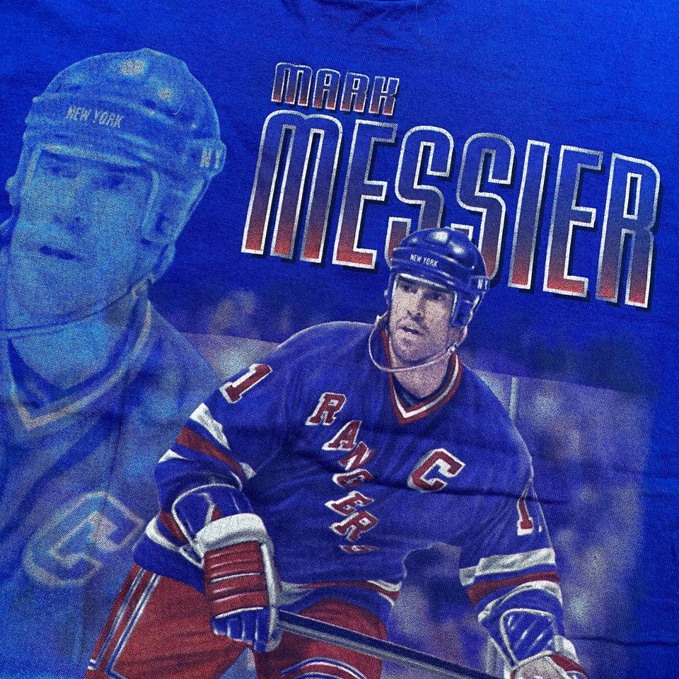 90s Mark Messier Rangers T-shirt Mens Large