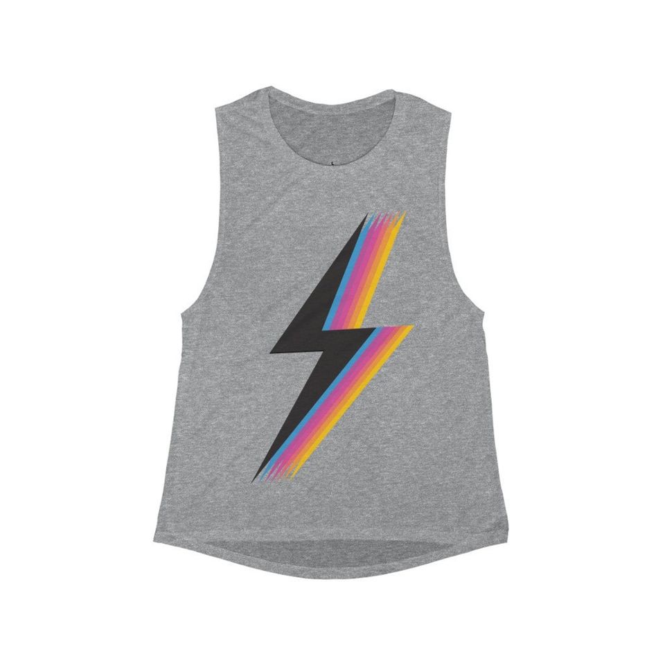 Lightning Bolt Tank, Retro Graphic Tank