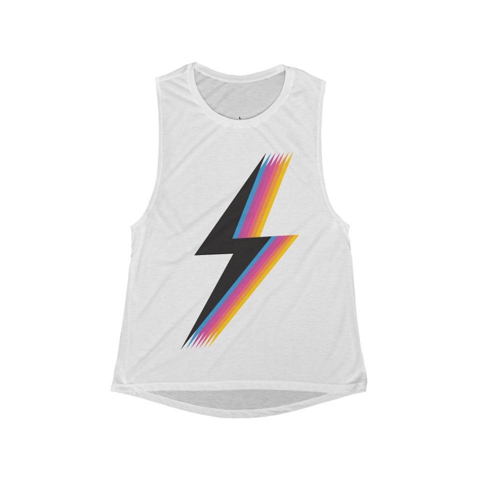 Lightning Bolt Tank, Retro Graphic Tank