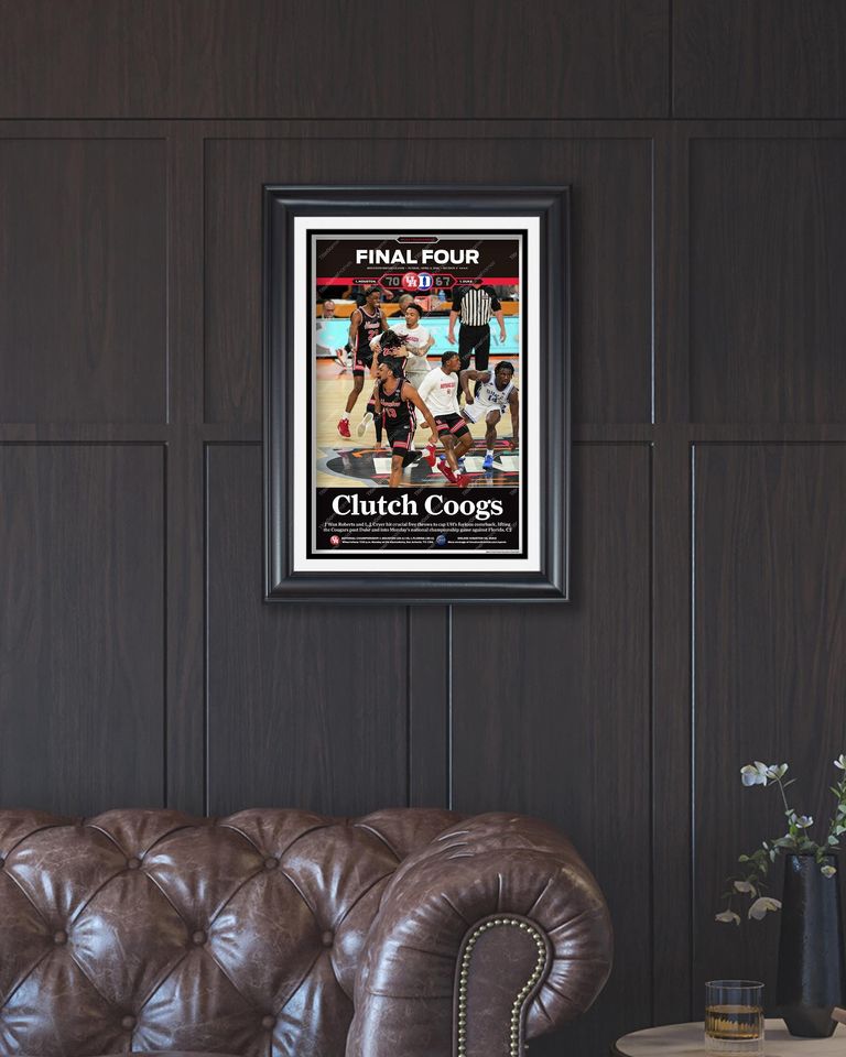 2025 Houston Cougars' Final Four Victory: "Clutch Coogs" UNFRAMED Poster