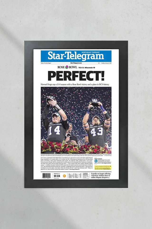 2011 Rose Bowl TCU Defeats Wisconsin 'PERFECT!' (NO FRAMED) Poster