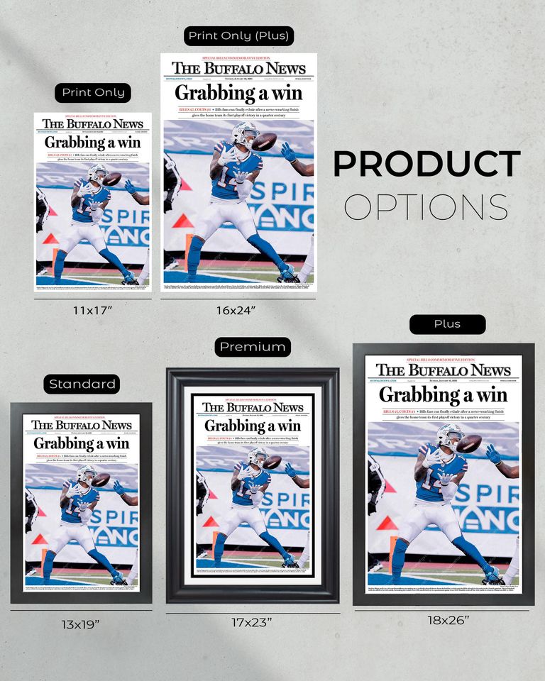 2021 Buffalo Bills Historic Playoff Victory "Grabbing a win" (NO Framed) Poster