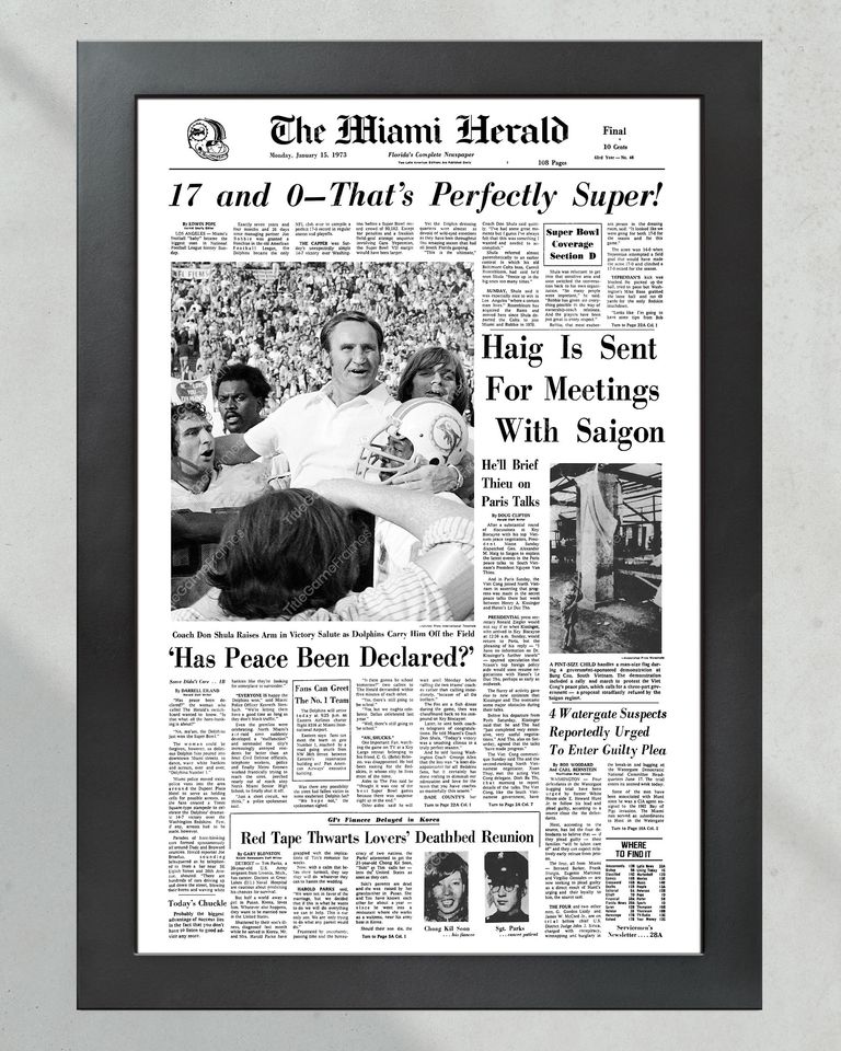1973 Miami Dolphins Super Bowl VII Champions (NO FRAMED) Poster