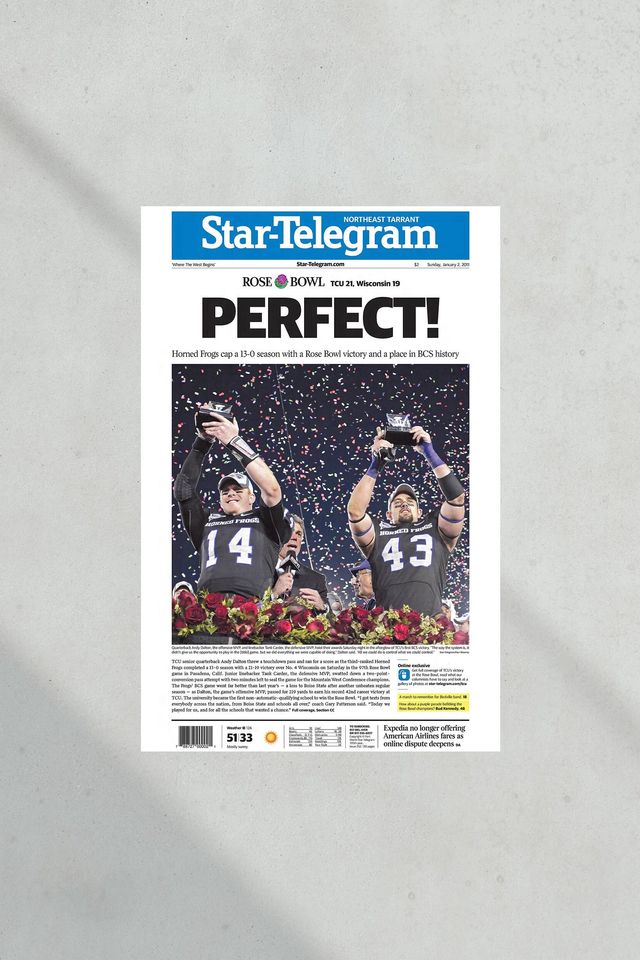2011 Rose Bowl TCU Defeats Wisconsin 'PERFECT!' (NO FRAMED) Poster