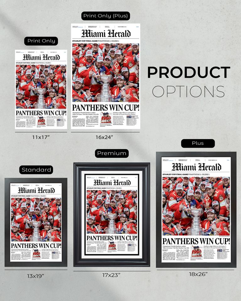 2024 Florida Panthers Stanley Cup Champions 'PANTHERS WIN CUP!'  (NO Framed) Poster