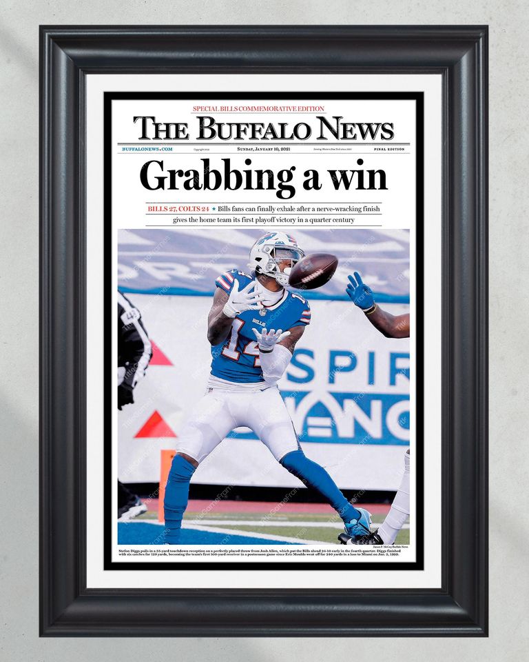 2021 Buffalo Bills Historic Playoff Victory "Grabbing a win" (NO Framed) Poster