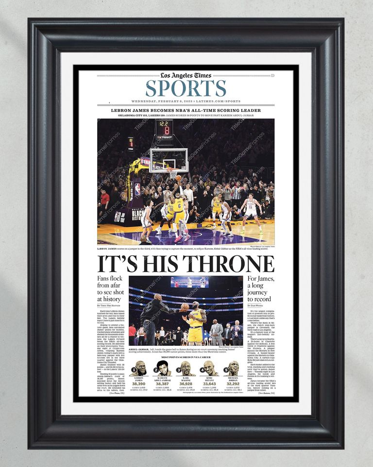 2023 Lebron James Breaks NBA All Time Scoring Record (NO FRAMED) Poster