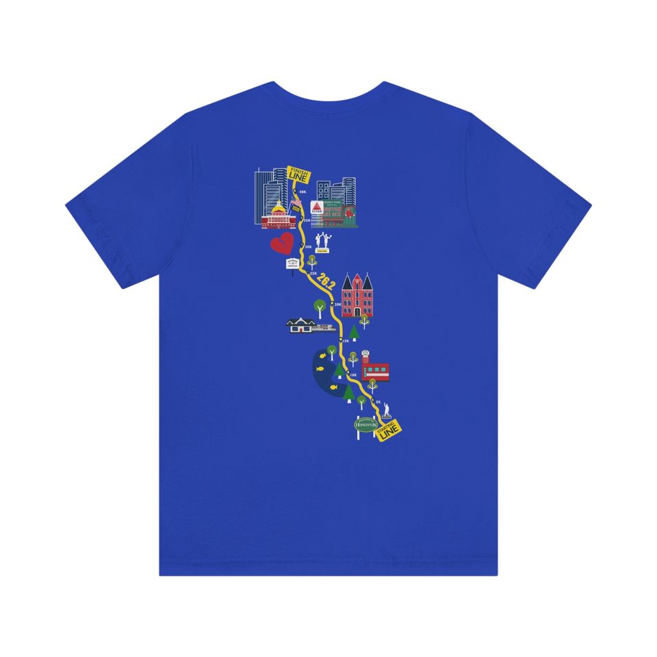 Boston Marathon 2023 Map Shirt