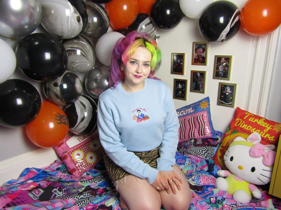 Michael Myers Cake Slices Halloween Embroidered Sweatshirt