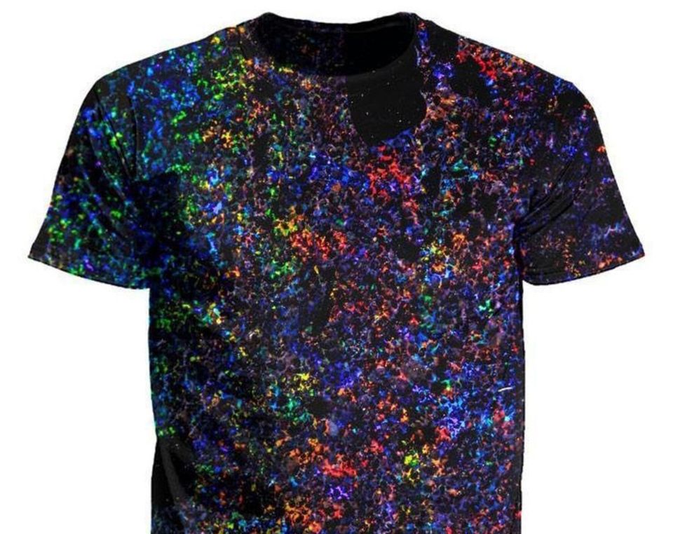 Lightning Rainbow Galactic Celestial Psychedelic Colorful Vibrant 3D Premium Crewneck T-Shirt