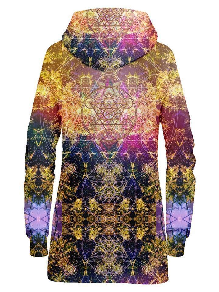 Pineal Metatron Vibrant Psychedelic Geometric Cosmic 3D Graphic Print Long Sleeve Pullover Hooded