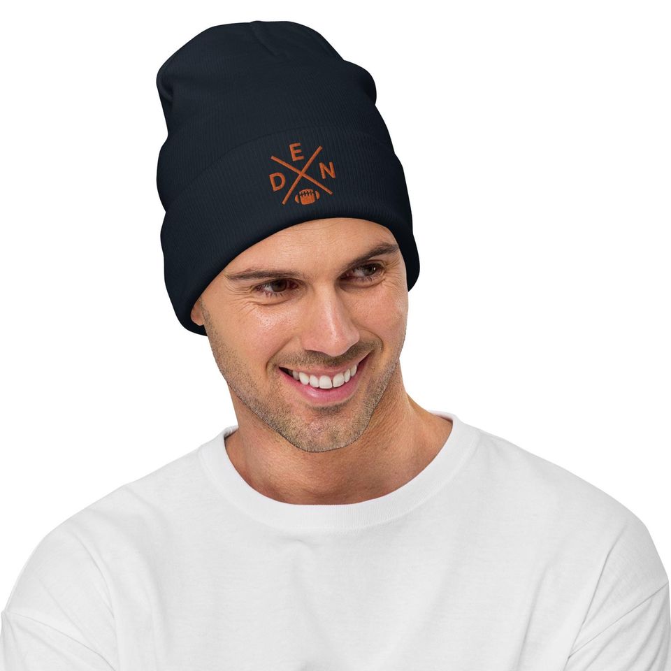 Denver Football Retro DEN Cross Winter Beanie Cap Hat