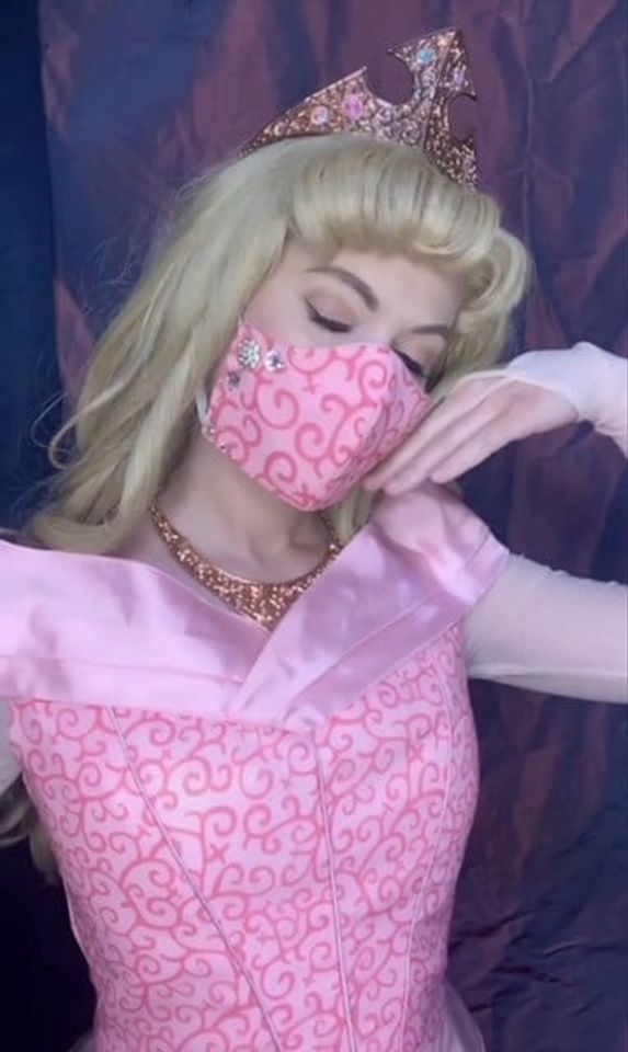 Sleeping Beauty Aurora Park Inspired Face Mask