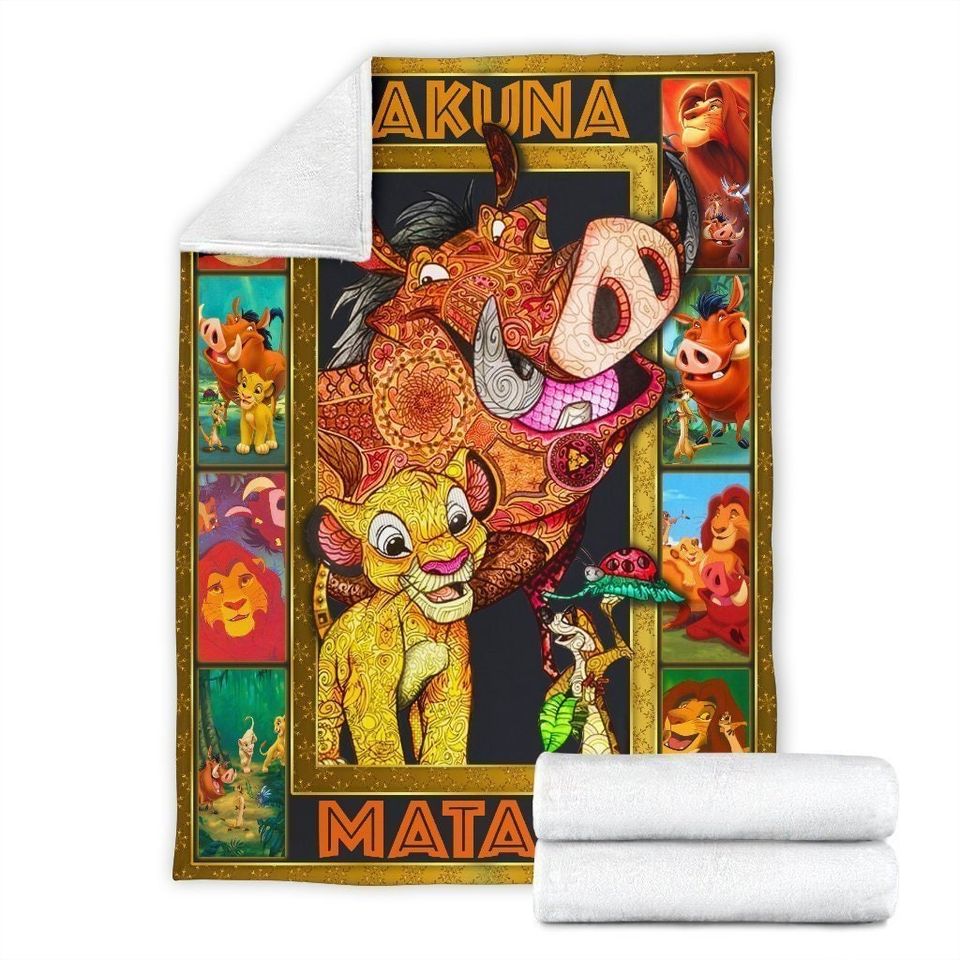 Hakuna Matata Lion King Sherpa Fleece Blanket