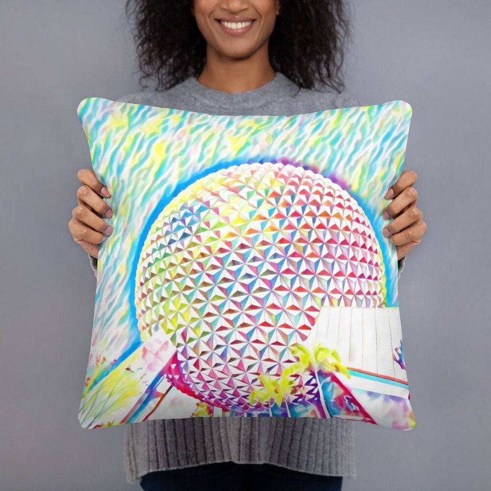 Castle Epcot pillow annual passholder gift for her 2 Sided Basic Pillow disneyana